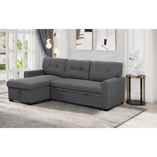 Reversible Sleeper Sectional Sofa with Storage Chaise - Bed Bath ...
