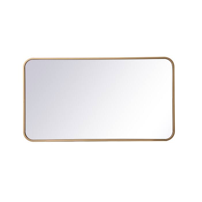 Ezra Soft Corner Metal Rectangular Mirror