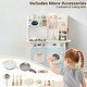 preview thumbnail 4 of 5, Wooden Play Kitchen with Coffee Maker, Toy Washing Machine, Oven, Microwave & Cooking Set Accessories