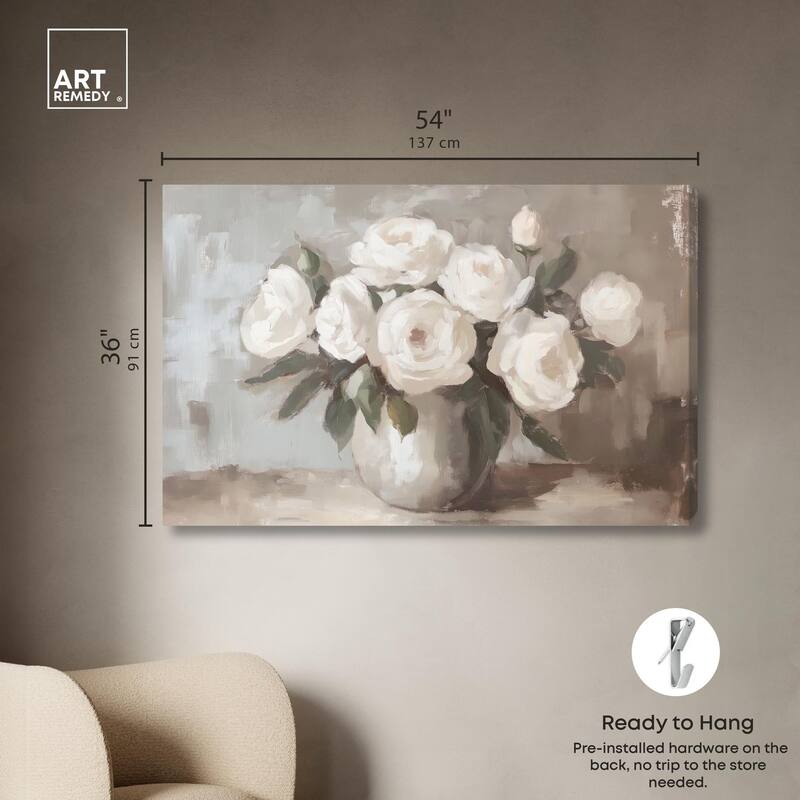 Creamy Cascade Cluster II Canvas by Art Remedy, Gallery Wrapped