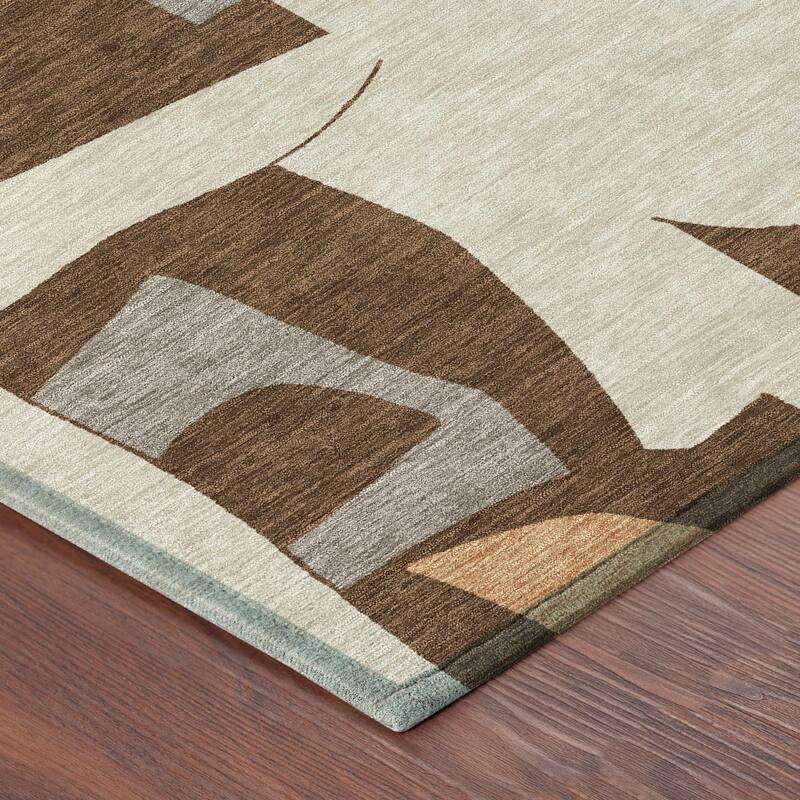 Machine Washable Indoor/ Outdoor Modern Crestone Chantille Rug