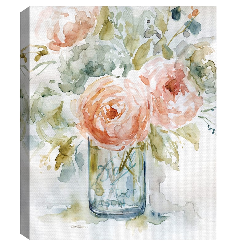 Cabbage Roses I, II by Carol Robinson Canvas Art Prints