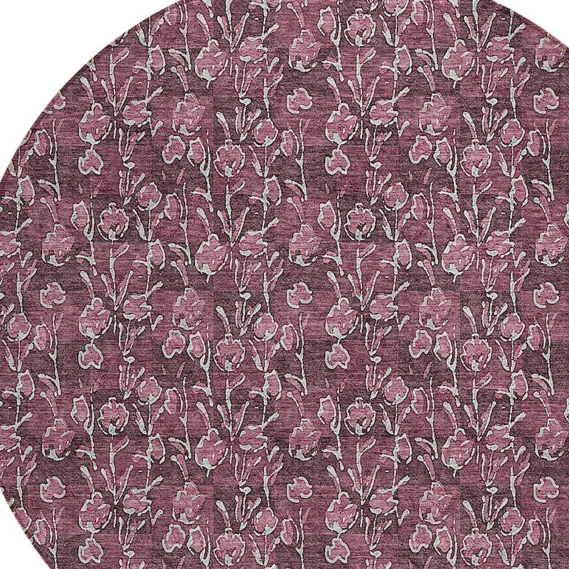 HomeRoots Floral Transitional Rectangle Outdoor Rug