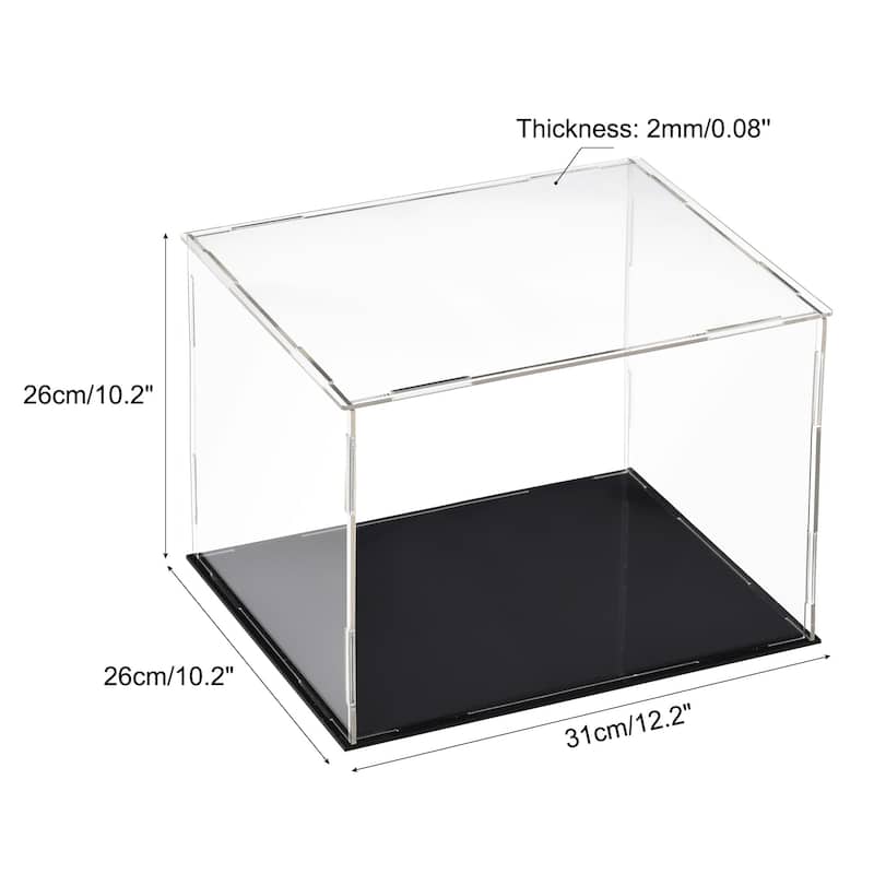 Acrylic Display Case Box Dustproof Showcase Cube Collectibles Show Box - 11.8x9.8x9.8 inch