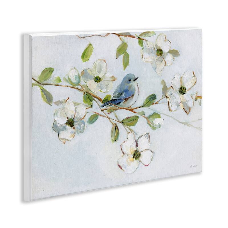Stupell Bird Perched on Dogwood Wall Plaque Art Design By Sally Swatland