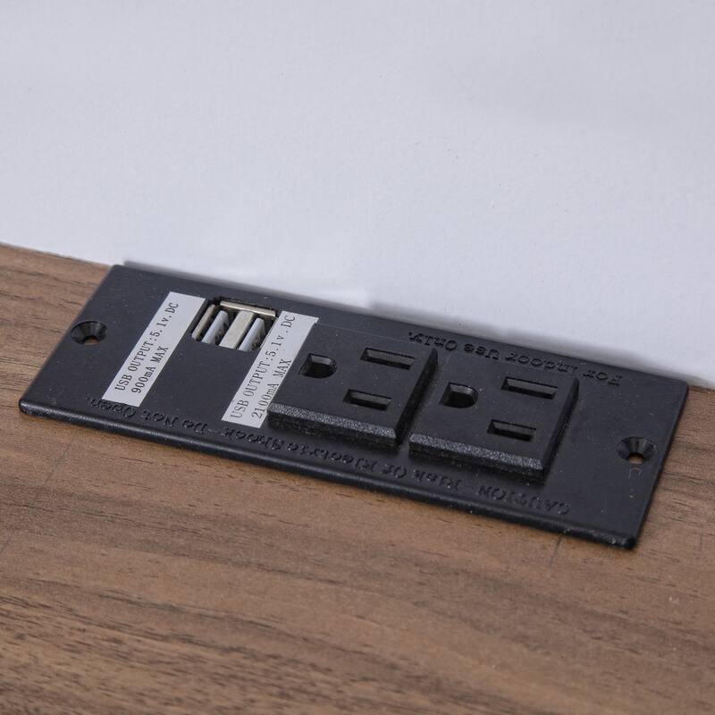 Queen Size Concise Low-Profile Platform Bed Frame with USB Charging