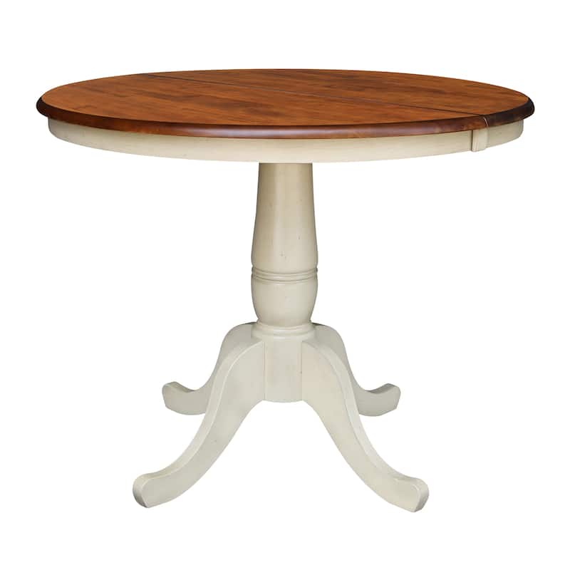 The Gray Barn Jalisco 36-inch Round Top Pedestal Table with 12-inch Leaf