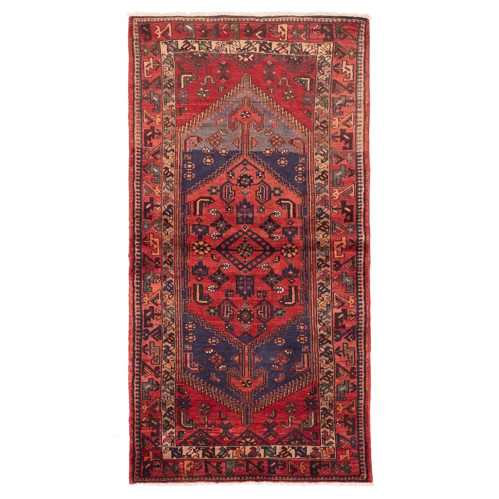 ECARPETGALLERY Hand-knotted Andelz Red Wool Rug - 3'7 x 7'0