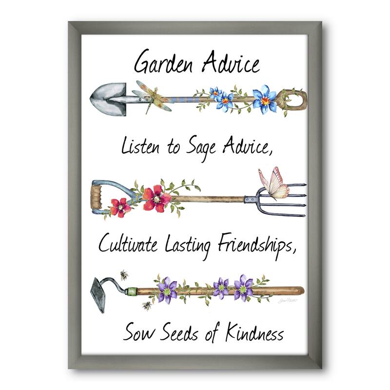 Designart "Garden Inspiration-D" Cottage Framed Art Print