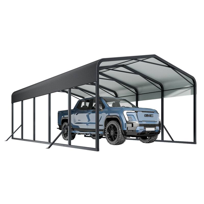 GDF Studio - Ironhaven Pro Industrial 15 x 25 FT Metal Carport