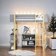 preview thumbnail 21 of 36, Stylish & Simple Twin Size Wood Loft Bed With Built-in Storage Cabinet and Cubes, Foldable desk, Sturdy Construction, White