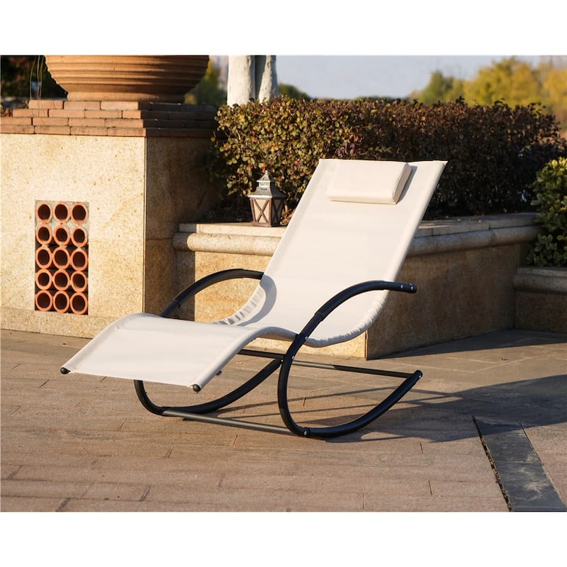 Outdoor Iron Rocking U-shaped Lounge Chair