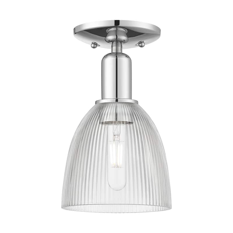 Innovations Lighting 716-1C-11-6 Castile Semi-Flush Castile 6" Wide - Polished Chrome / Clear
