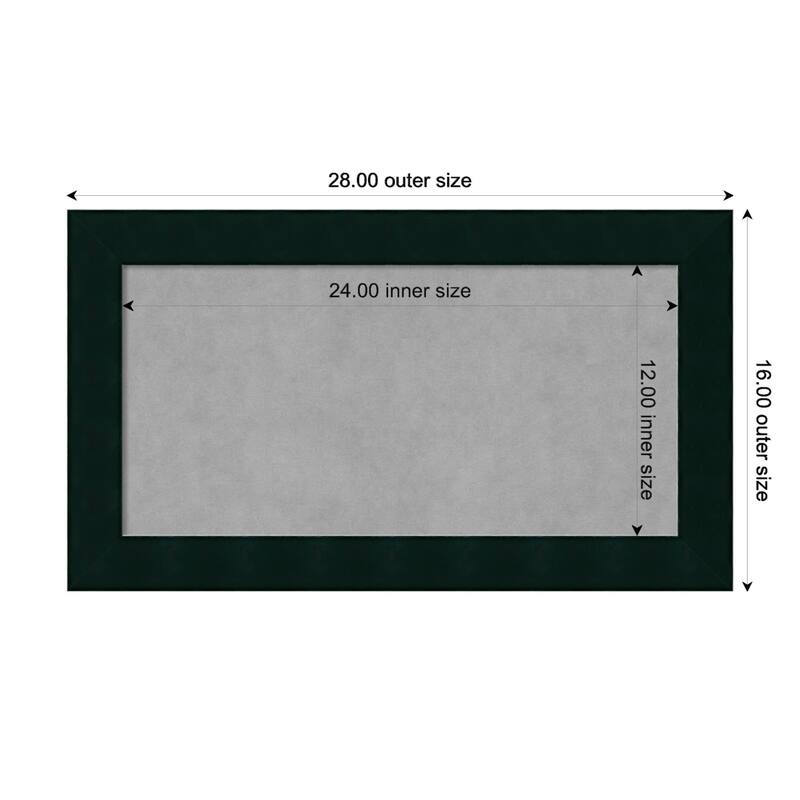 Amanti Art Tribeca Black Framed Magnetic Board - Board Size 24x12