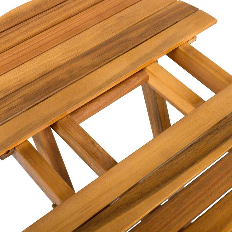 Foldable Outdoor Side Table - Adjustable Features‌ - 17.75in. W X17.75in.DX15.000in. H