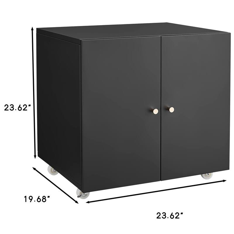 Printer Stand with Wheels, Mobile Filing Cabinet