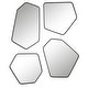preview thumbnail 1 of 6, Scandinavian Style Wall Mirrors - 20" - Black - Set of 4