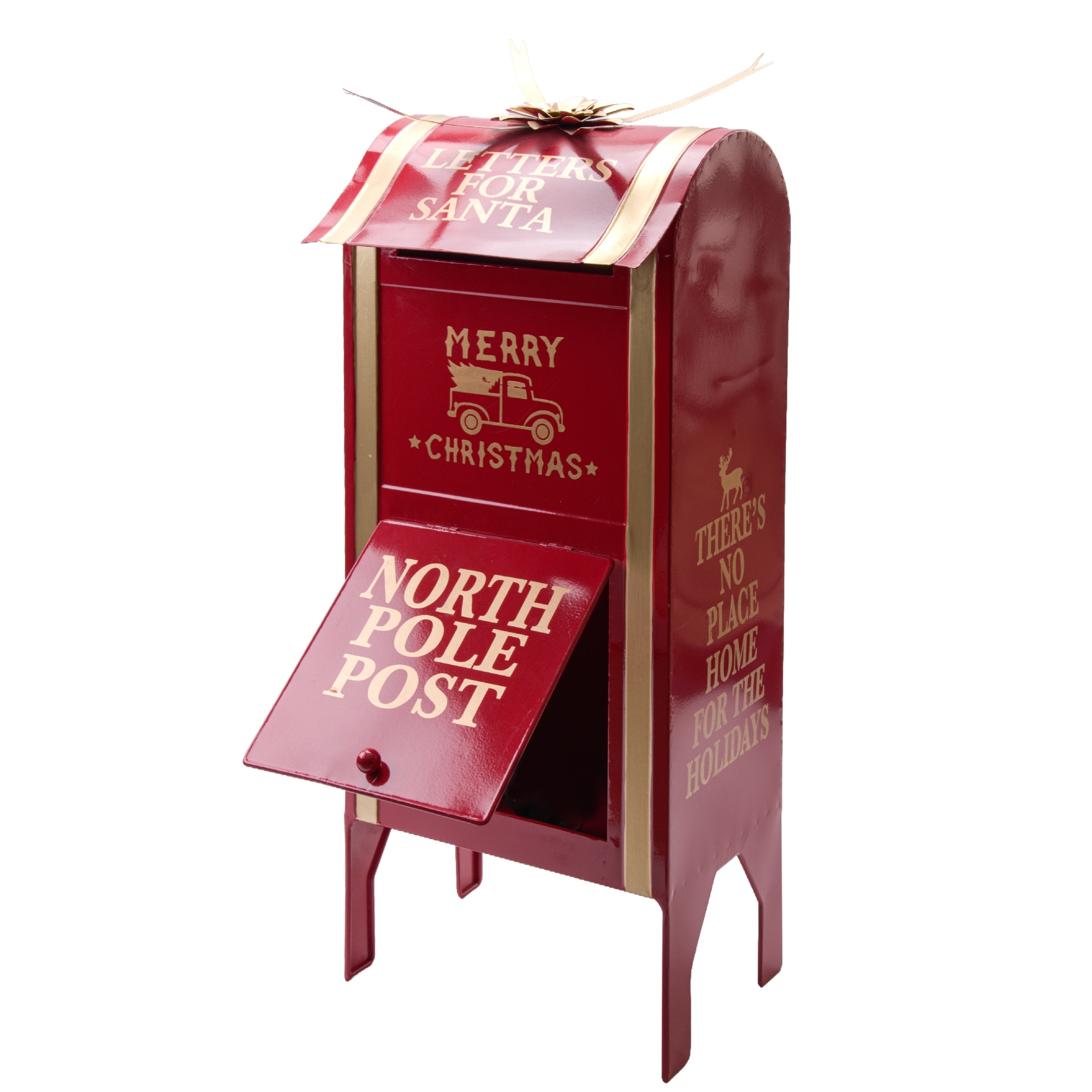Red Metal Mailbox Letters for Santa