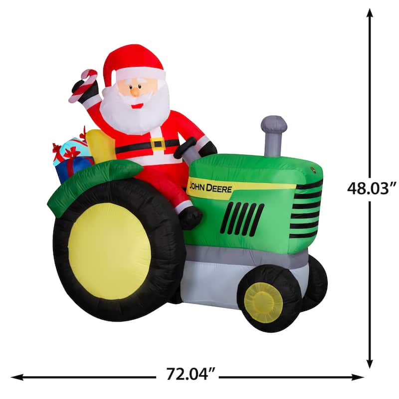 Airblown-John Deere Tractor w/Santa Scene-John Deere