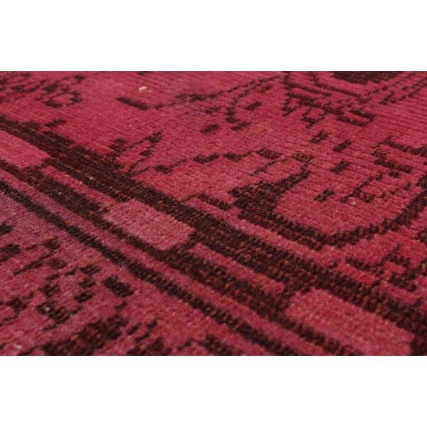 ECARPETGALLERY Handknotted Color Transition Pink, Teal Wool Rug 6'3