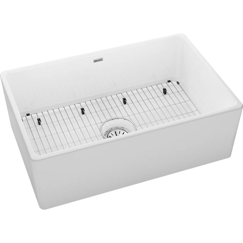 Elkay Fireclay 30" x 19-15/16" x 9-1/8", Single Bowl Farmhouse Sink