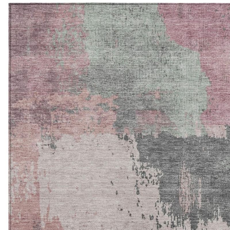 HomeRoots Abstract Transitional Rectangle Outdoor Rug