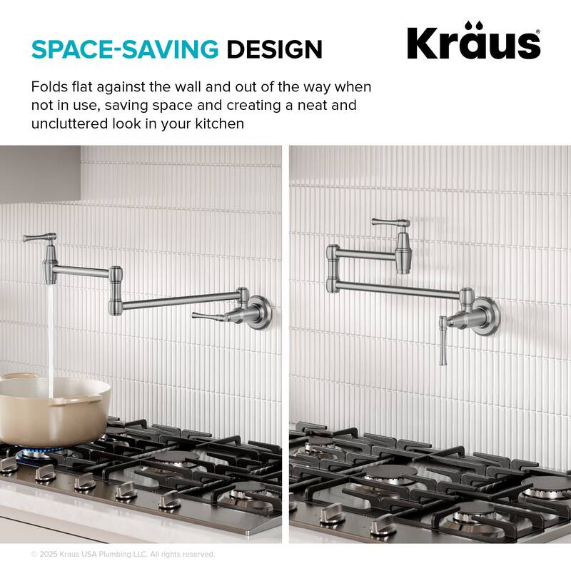 Kraus KPF-5002 Allyn 4 GPM Wall Mounted Single Hole Pot Filler
