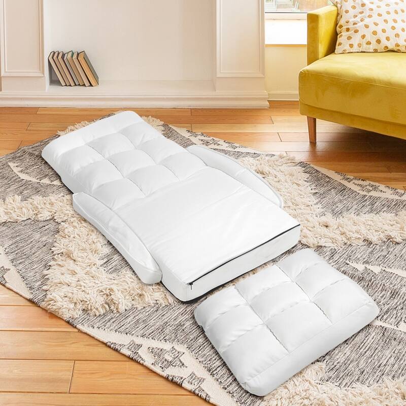 Folding Floor Massage Chair with Adjustable Backrest and Armrests