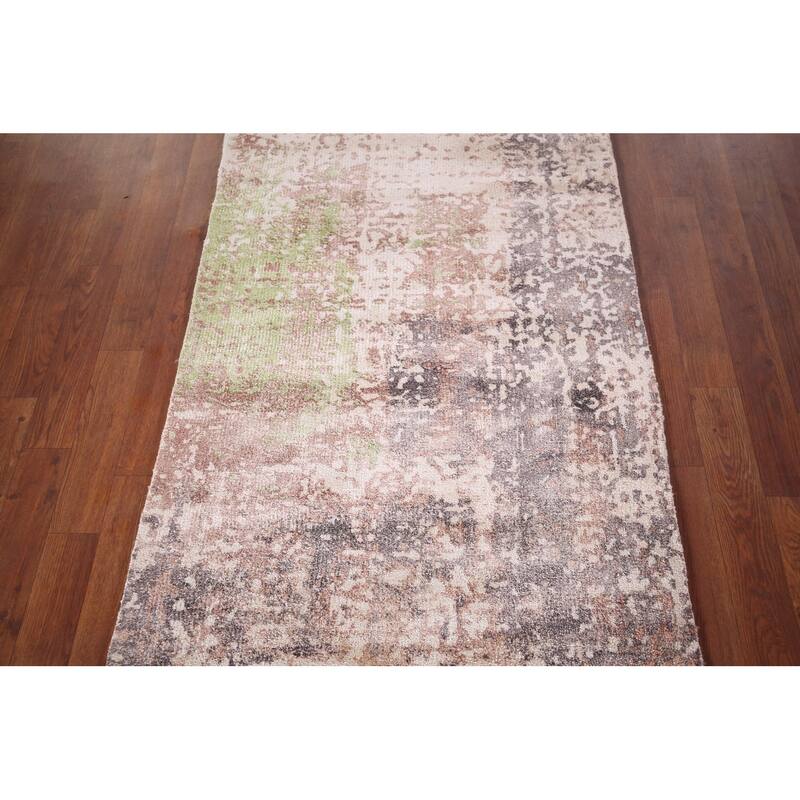 Modern Abstract Foyer Rug Handmade Wool Carpet - 2'9"x 5'0"