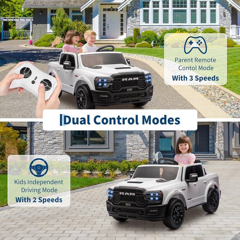 2 Seater Electric Car for Kids, 24v Ride on Truck Toy for Kids Best Gift