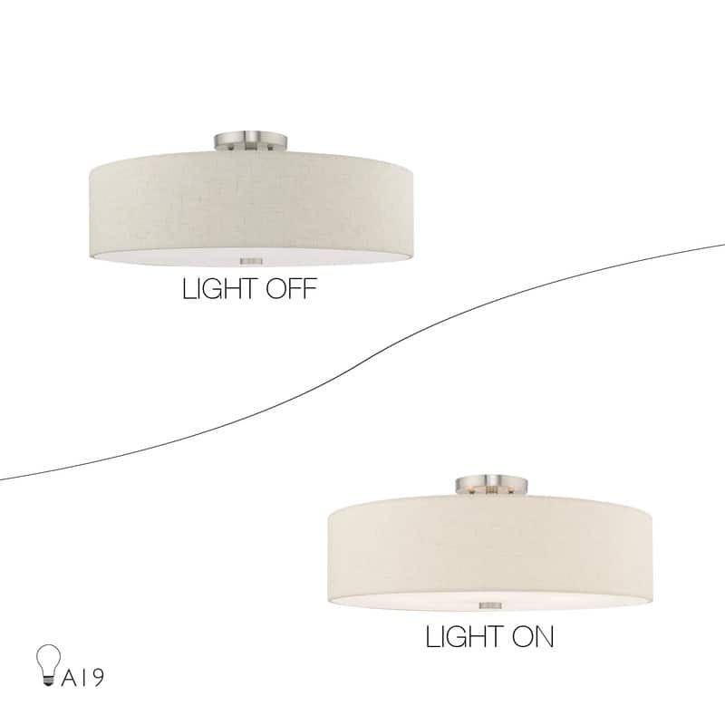 Livex Lighting 5-light Semi-flush Ceiling Fixture, 52141, 52142