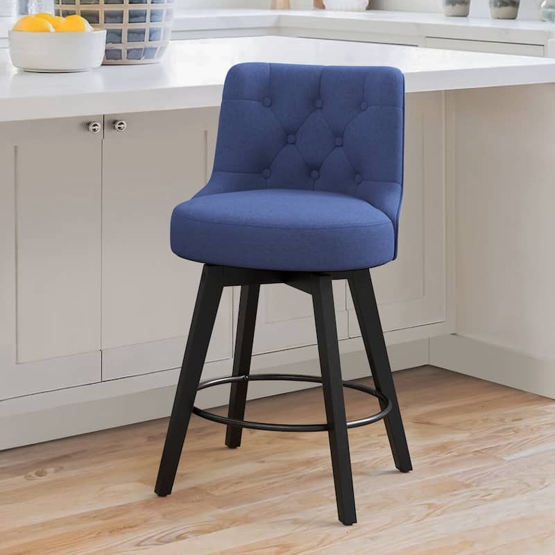 LUE BONA 26" Counter Height Bar Stools Swivel Bar stool for Kitchen Island - 26" H