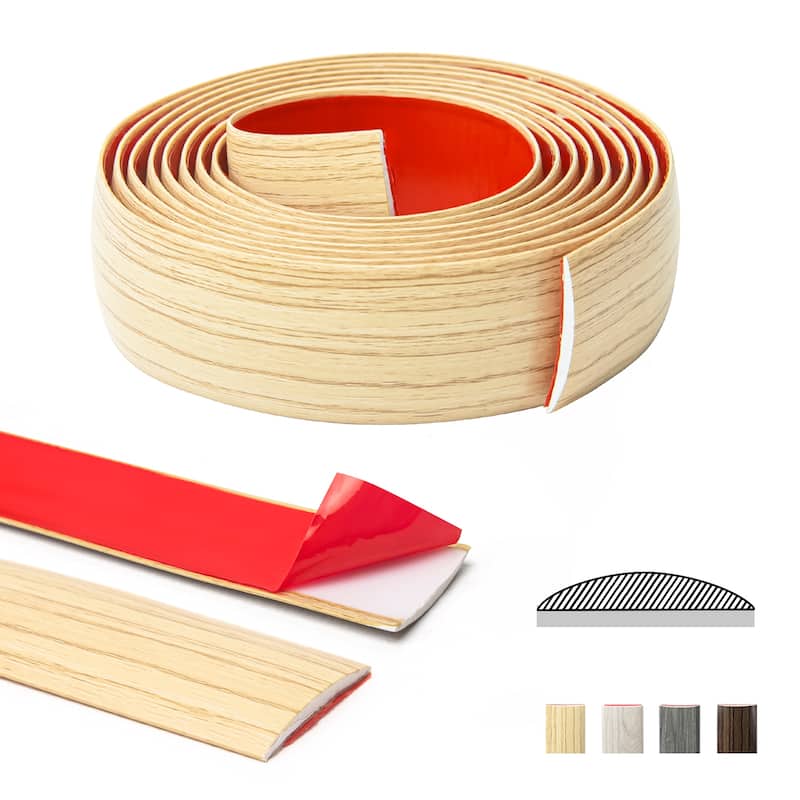 Art3d 10ft Self Adhesive Vinyl Floor Transition Strip,Laminate Floor Strip,Peel and Stick Trim Molding - Yellow