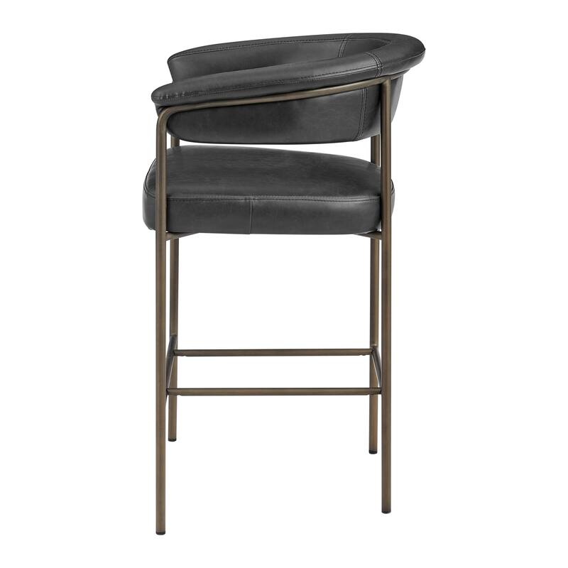 NPD Furniture Kaiden Faux Leather Counter Stool (Set of 2)