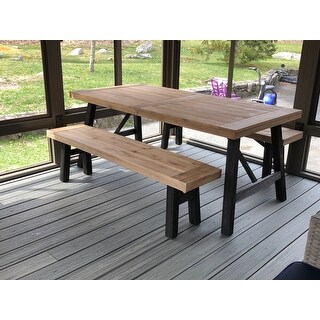 Boracay Outdoor 3-piece Picnic Dining Set by Christopher Knight Home