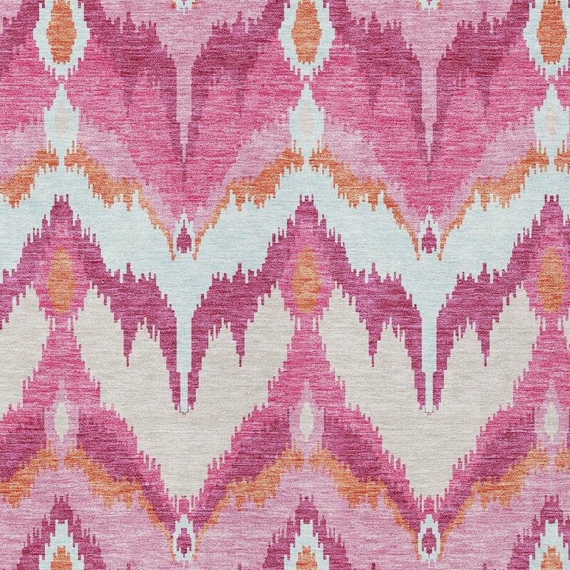 HomeRoots Ikat Transitional Rectangle Outdoor Rug