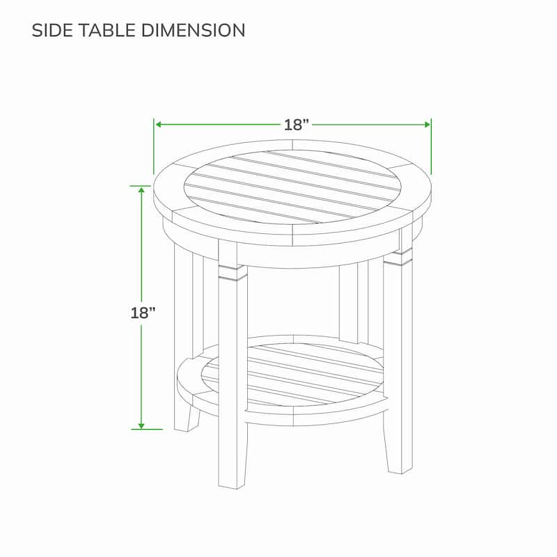 Cambridge Casual Tacoma Teak Outdoor Side Table