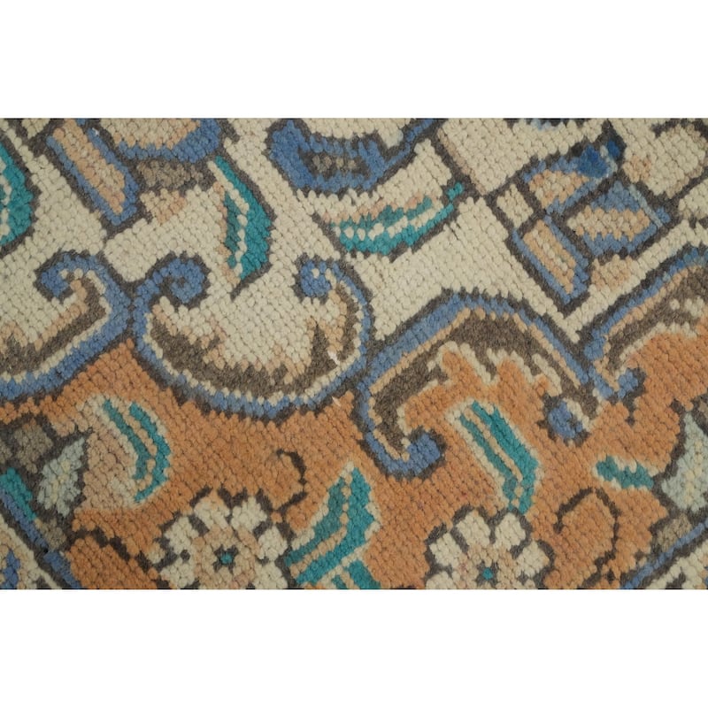 Hand Knotted Oriental 100% Wool Carpet Traditional Floral Greys & Charcoal Tabriz Area Rug - 12' 10'' X 9' 7''
