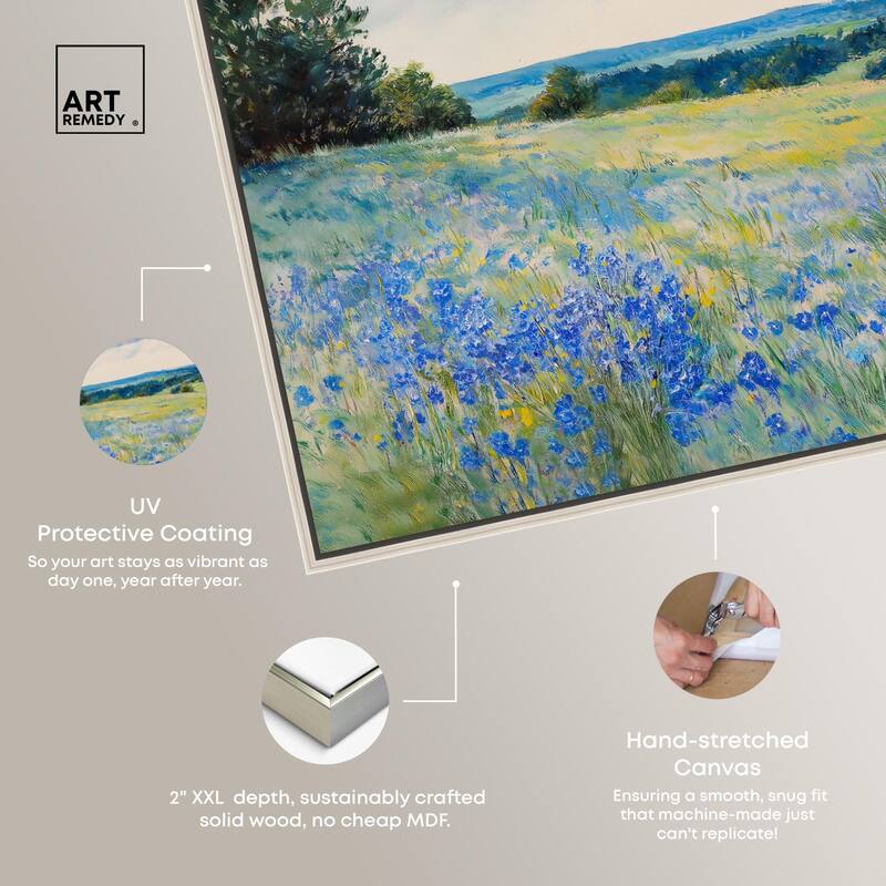 Sky Over Blue Fields Canvas by Art Remedy