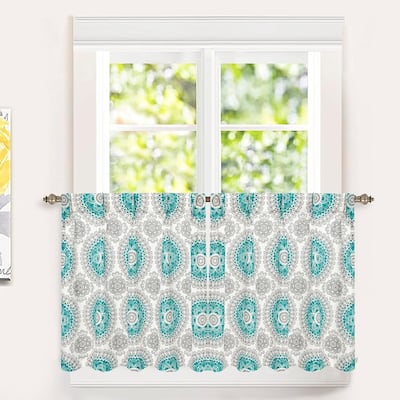 DriftAway Pinch Pleat Kitchen Curtains Linen Textured 30×36