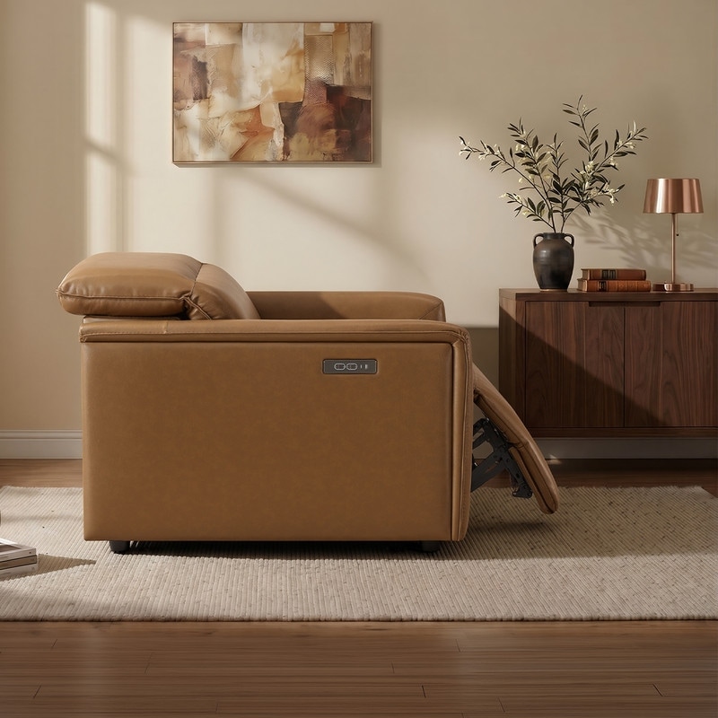 Spruce & Spring Power Recliner with Adjustable Headrest and USB-C