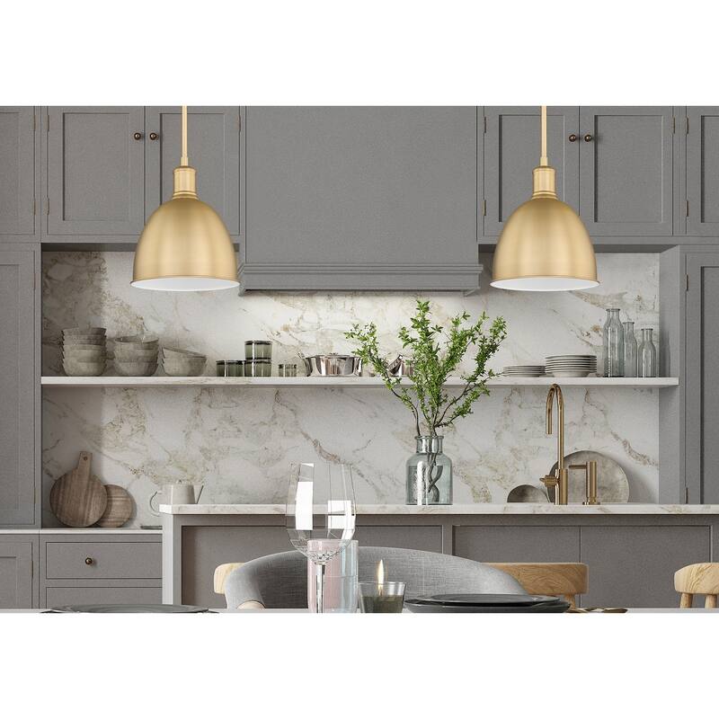 Sawyer 1 Light 8.25 inch Classic Brass Pendant Light