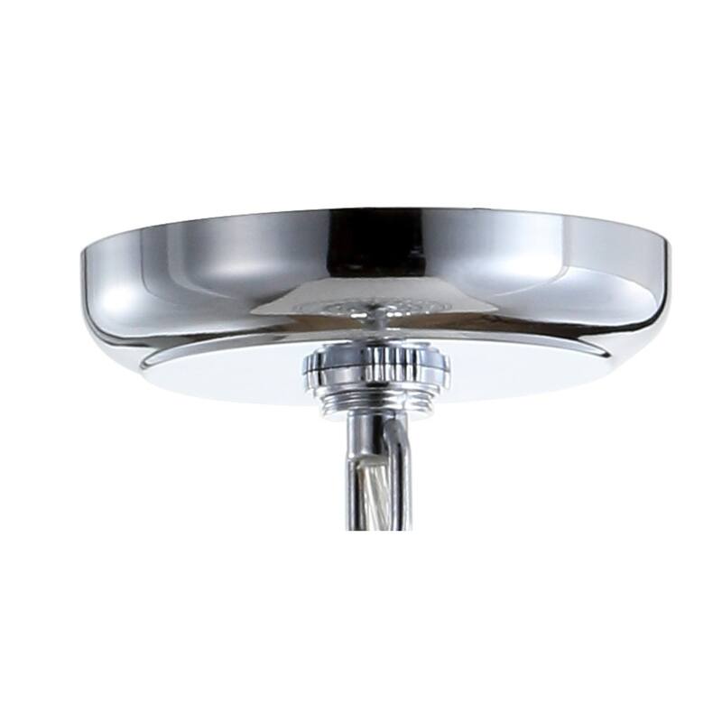 Juliette 12" Crystal/Metal LED Chandelier Pendant, Chrome by JONATHAN Y