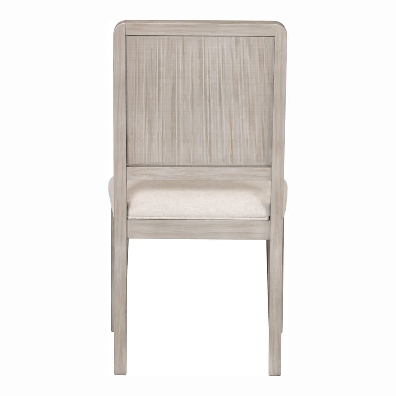 Furniture of America Billet Modern Natural Oak Wood Upholstered Side Chair (Set of 2)