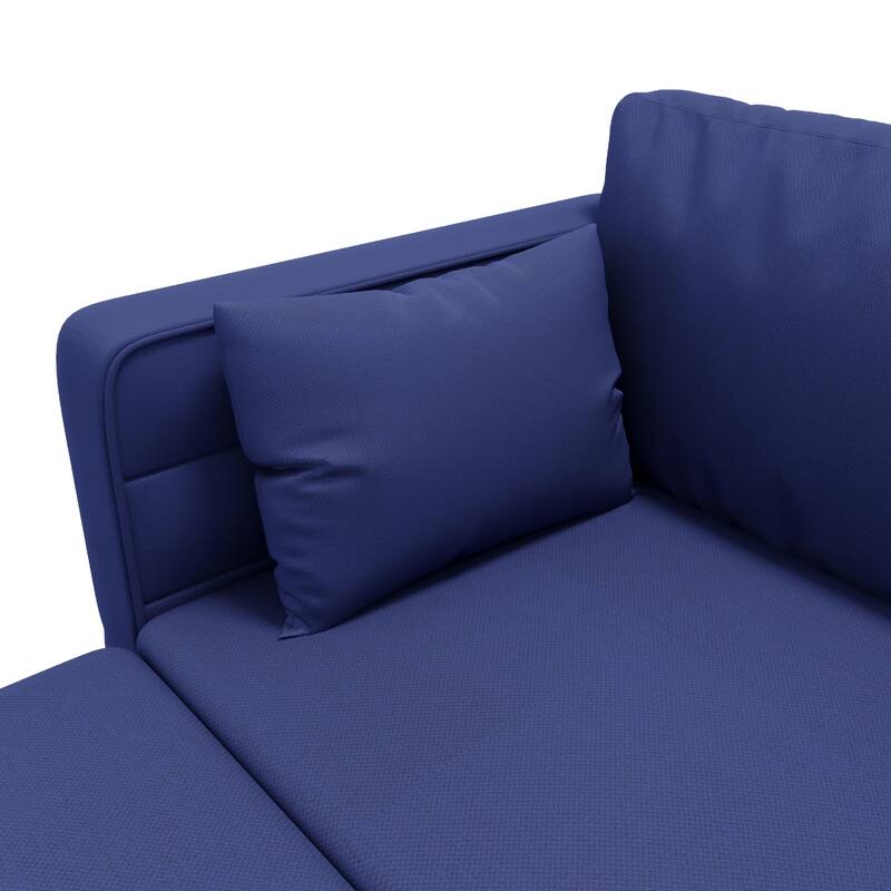 Linen Fabric U Shaped Modular Couch Set with Ottomans and Storage Seats