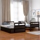 preview thumbnail 19 of 44, Versatility Twin over Full Wooden Kids Bed Bunk Bed with Two Storage Drawers,Ladder and Guardrails