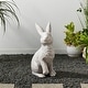 preview thumbnail 53 of 55, Glitzhome MgO Standing Rabbit Bunny Garden Yard Statue Indoor Figurines