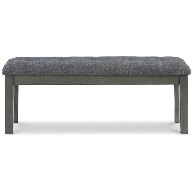 Hallanden Gray 50" Tufted Upholstered Dining Room Bench - 50"W x 17"D x 19"H