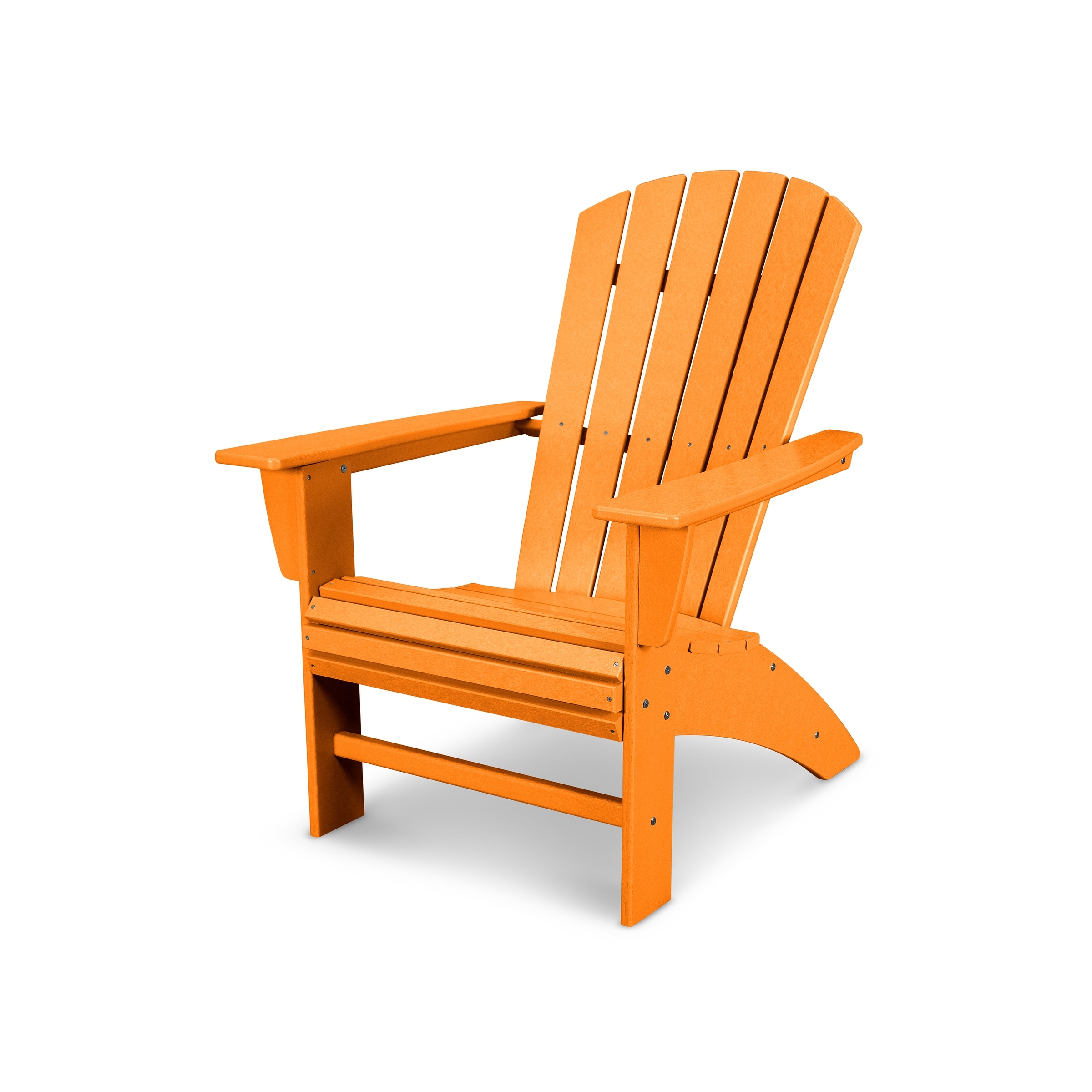 POLYWOOD Vineyard Outdoor Curveback Adirondack Chair Tangerine 