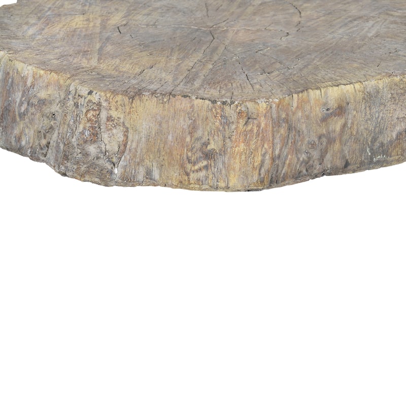 Round Cemented Log Accent, Brown